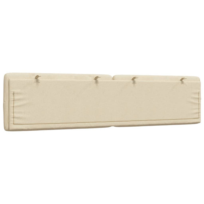 Pernă pentru tăblie de pat, crem, 200 cm, material textil