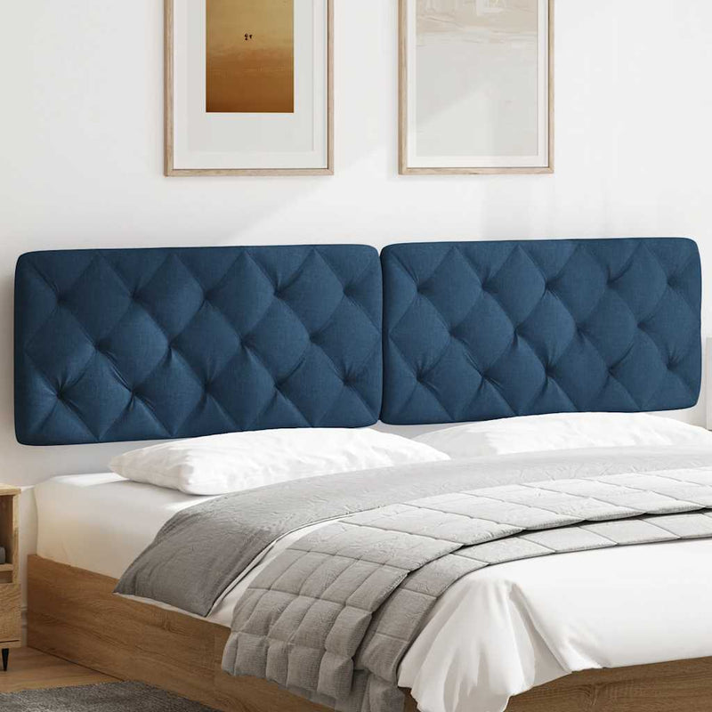 Pernă pentru tăblie de pat, albastru, 200 cm, material textil