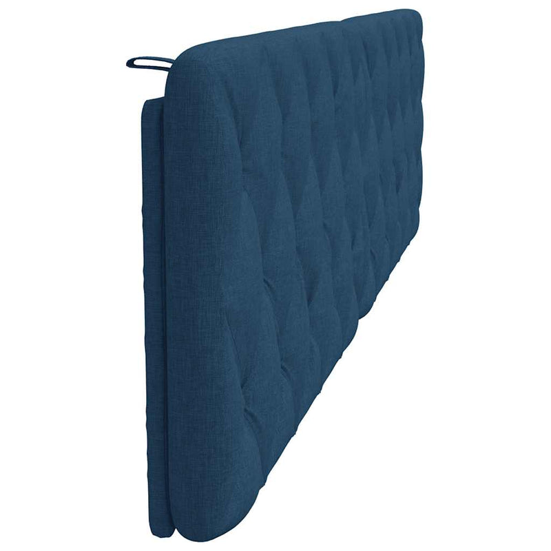 Pernă pentru tăblie de pat, albastru, 200 cm, material textil