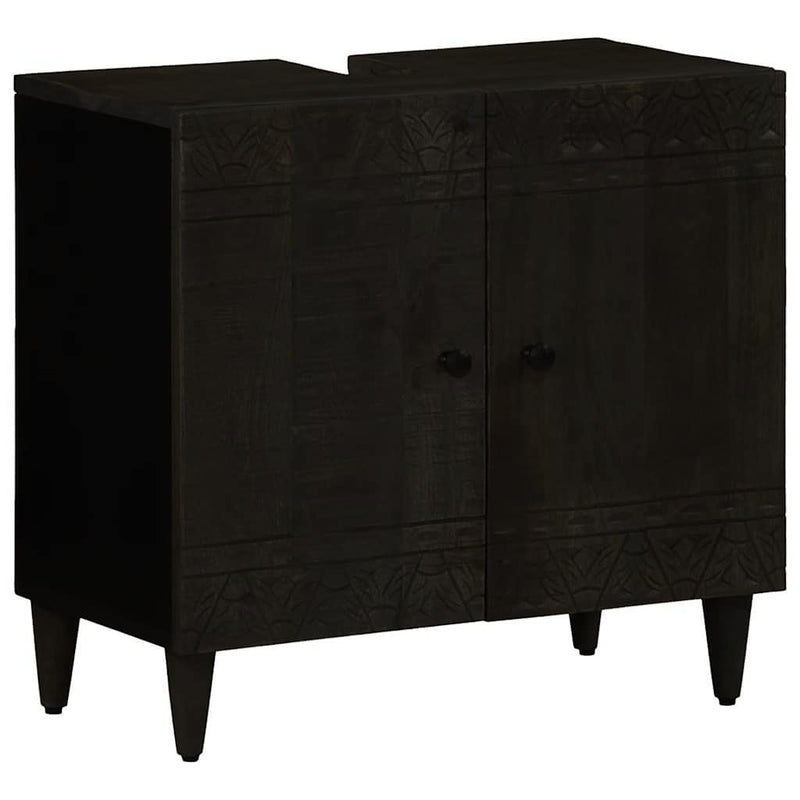 Set mobilier de baie, 2 piese, lemn masiv de mango