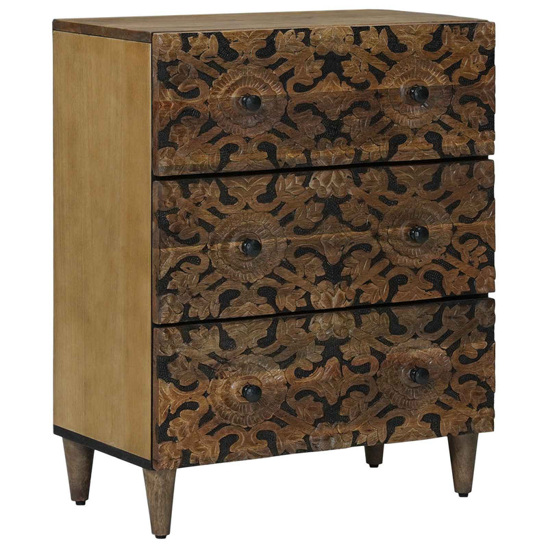 Bufet 2 buc. 60 x 33,5 x 75 cm Lemn de mango solid Maro