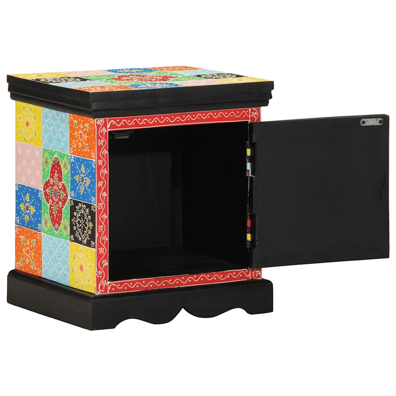 Noptiera 2 buc multicolor 40x35x45 cm lemn masiv de mango