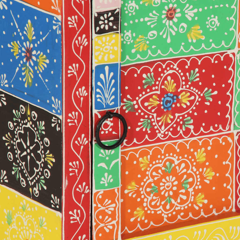 Noptiera 2 buc multicolor 40x35x45 cm lemn masiv de mango