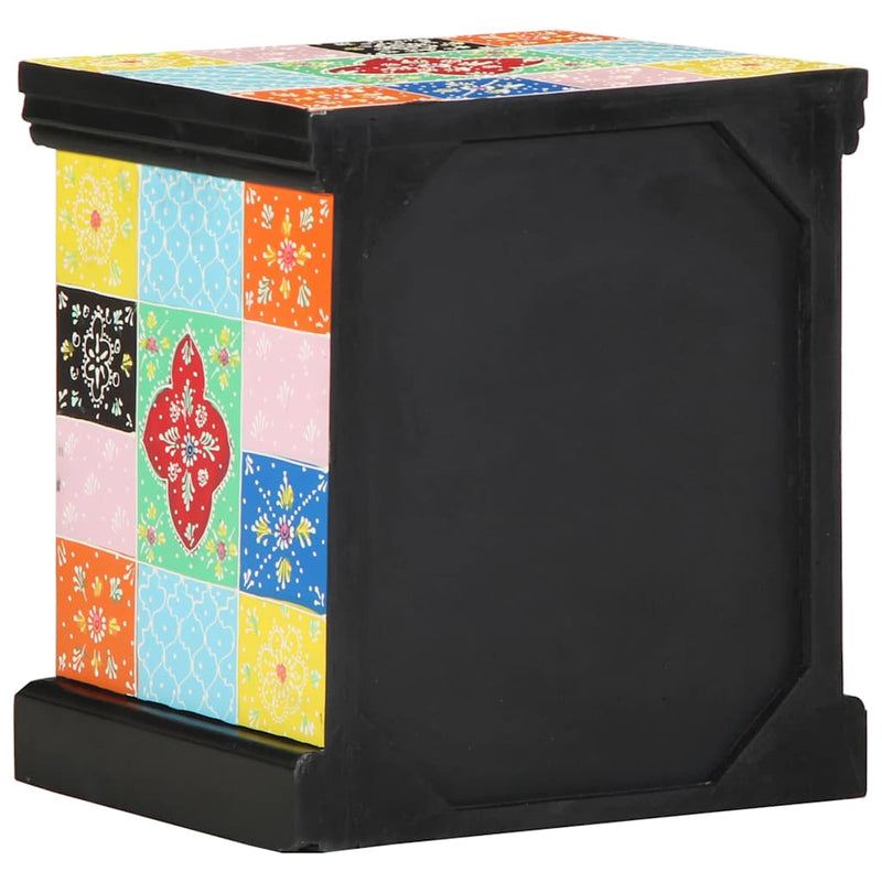 Dulap de noapte Multicolour 40 x 35 x 45 cm Lemn de mango solid