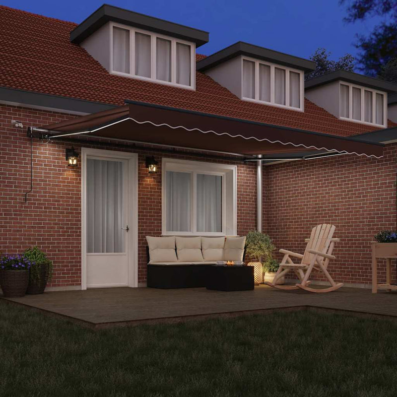 Copertină retractabilă Burgundy 450 × 300 cm Poliester