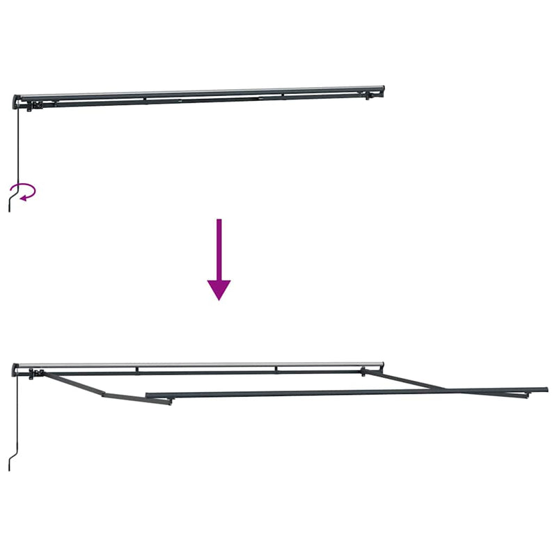 Copertina retractabilă manual, vișiniu, 500x300 cm