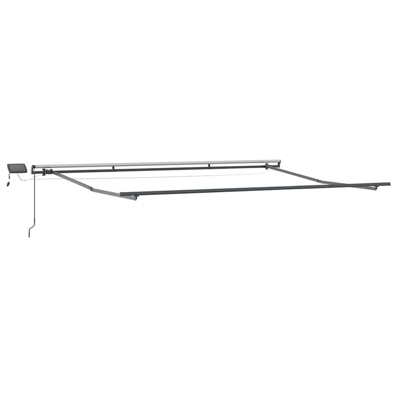 Copertina retractabilă manual cu LED-uri, vișiniu, 500x300 cm