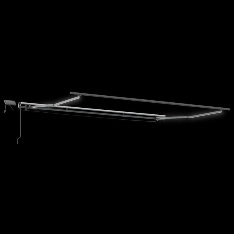 Copertina retractabilă manual cu LED-uri, vișiniu, 500x300 cm