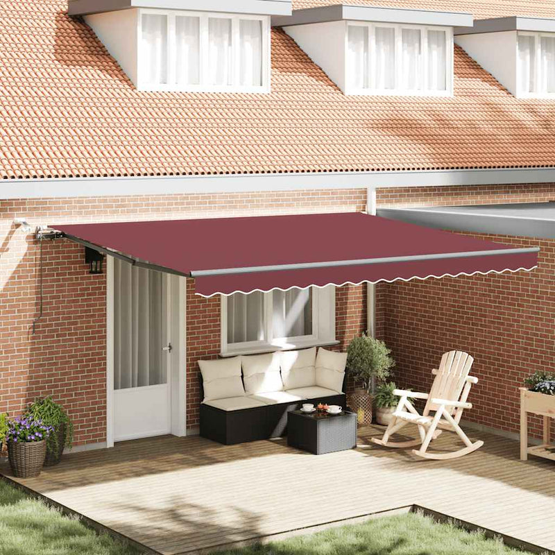 Copertină retractabilă Maro 450 × 300 cm Poliester