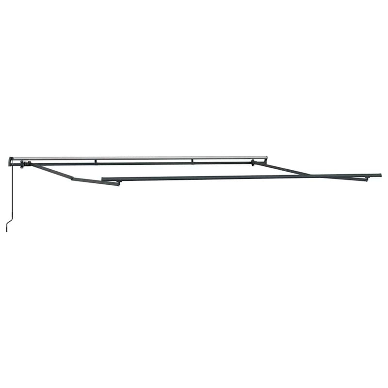 Copertină retractabilă manual, maro, 500x300 cm