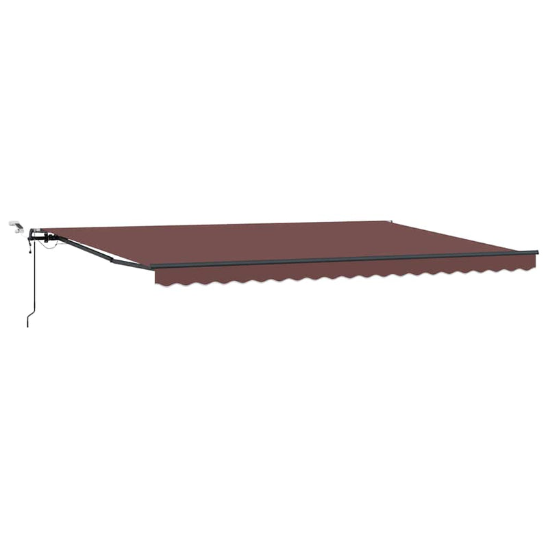 Copertină retractabilă Maro 500 × 300 cm Poliester