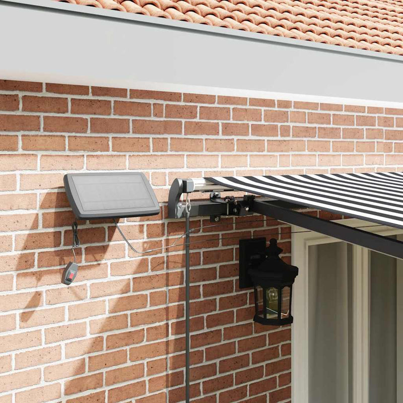 Copertină retractabilă manual cu LED, antracit/alb, 500x300 cm