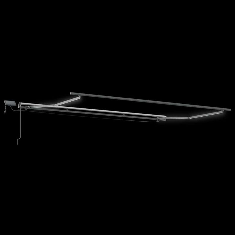 Copertină retractabilă manual cu LED, antracit/alb, 500x300 cm