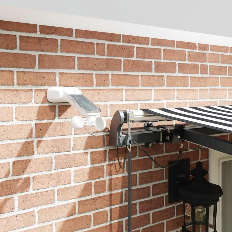 Copertină retractabilă Antracit și Alb 500 × 300 cm Poliester