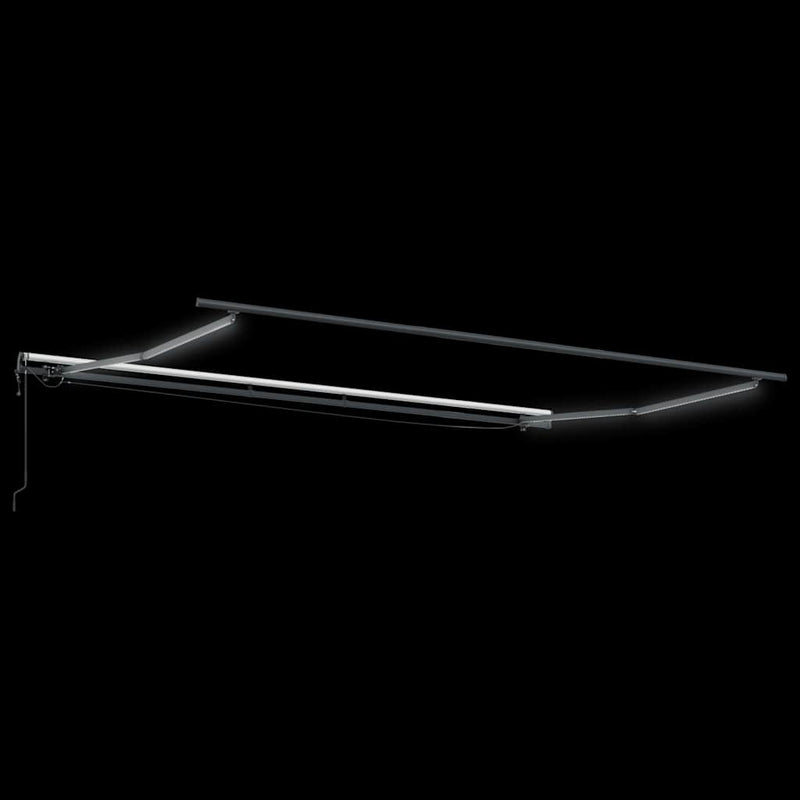 Copertină retractabilă Antracit și Alb 500 × 300 cm Poliester