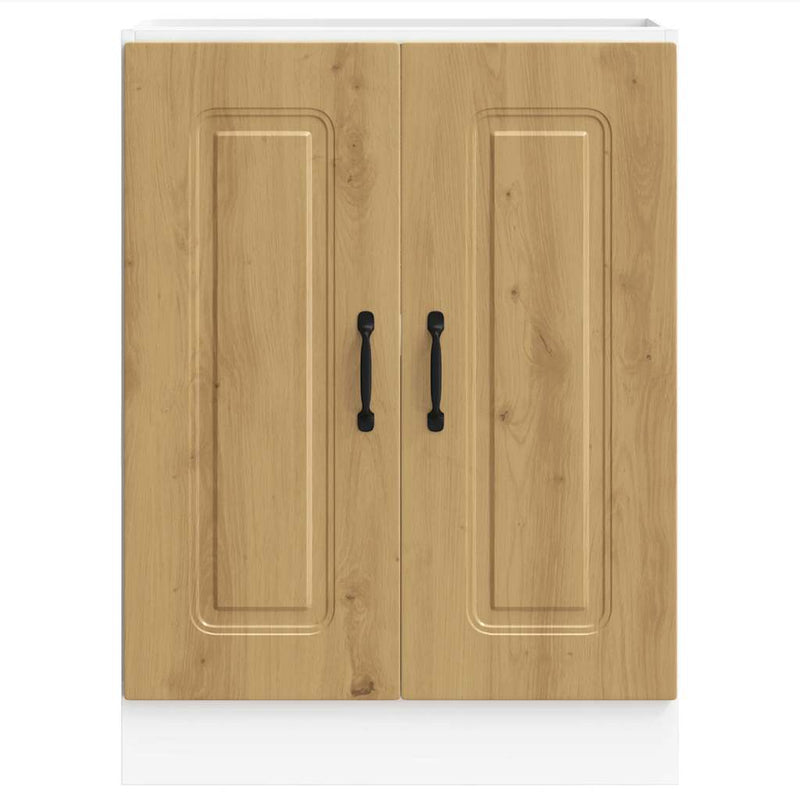 Dulap de bază pentru chiuvetă „Kalmar” Stejar Artisan Lemn