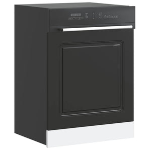 Panou pentru mașină de spălat vase Negru 60x1,5x57 cm lemn de prelucrare