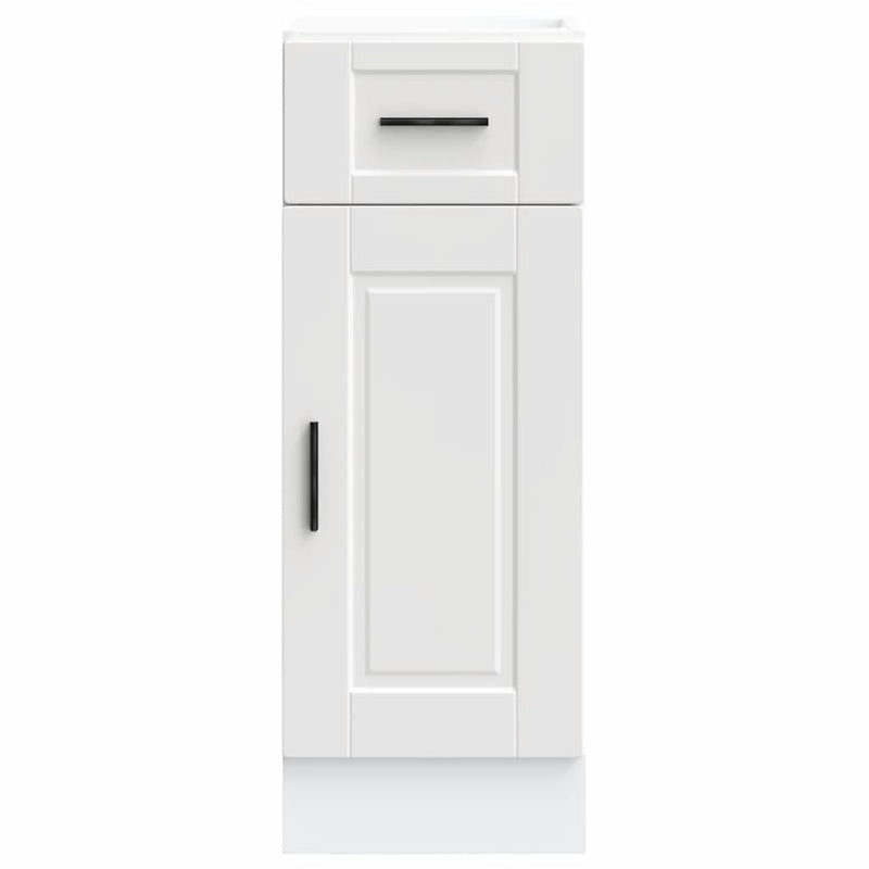 Dulap de bază de bucătărie „Porto” din lemn prelucrat alb