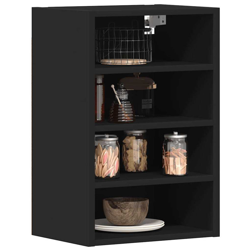 Dulap suspendat “Riga”, negru, 40x29,5x60 cm, PAL