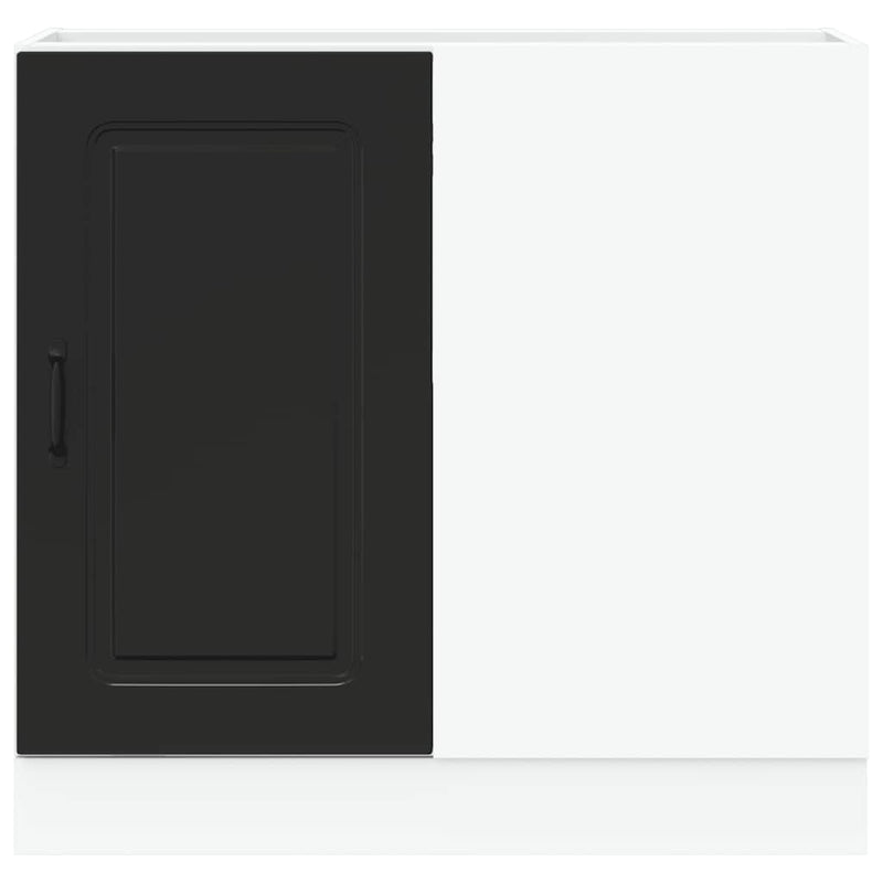 Dulap de bucătărie „Kalmar” negru, lemn stratificat