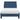 Pat cu saltea, Hanko, albastru, 90x190 cm, textil