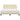 Pat cu saltea, Hanko, crem, 140x200 cm, material textil
