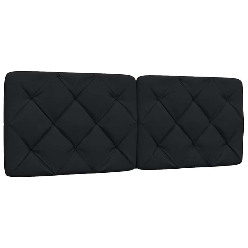 Cadru de pat fără saltea, negru, 140x190 cm, textil