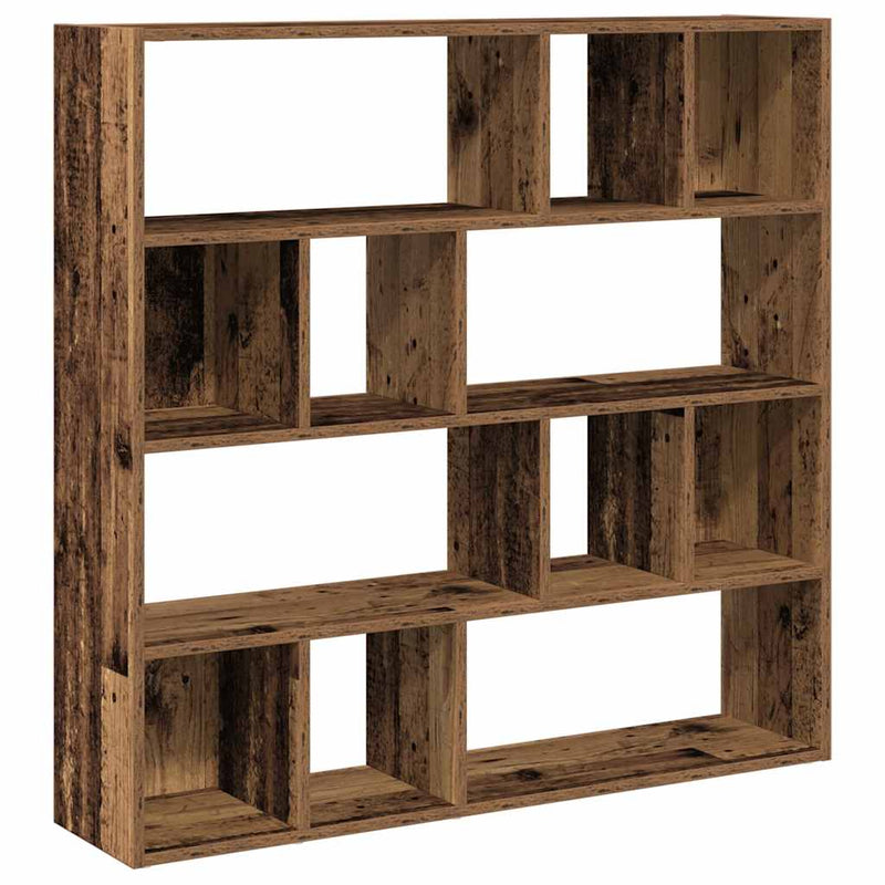 Bibliotecă/Separator de cameră, Lemn vechi, 105x24x102 cm