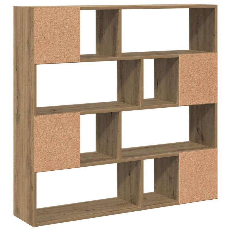 Bibliotecă/Separator de cameră, Stejar artizanal, 105x24x102 cm