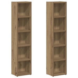Dulap CD 2 buc. stejar artizanal 21x16x93,5 cm lemn prelucrat