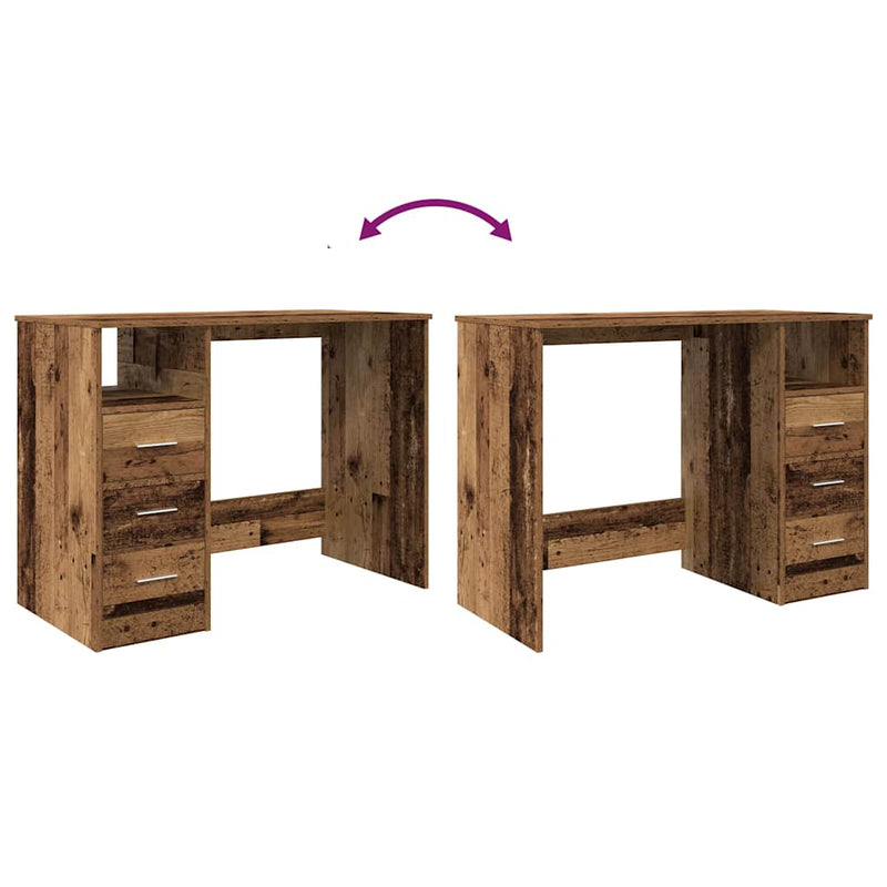 Birou, lemn vechi, 102x50x76 cm, lemn prelucrat