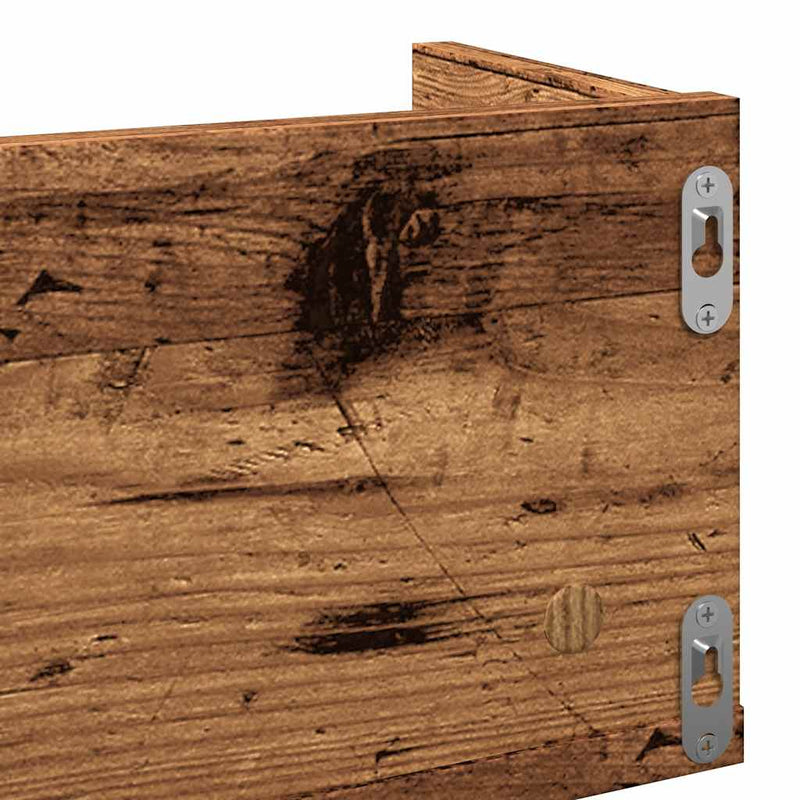 Raft de perete CD-uri, lemn vechi, 100x18x18 cm, lemn prelucrat