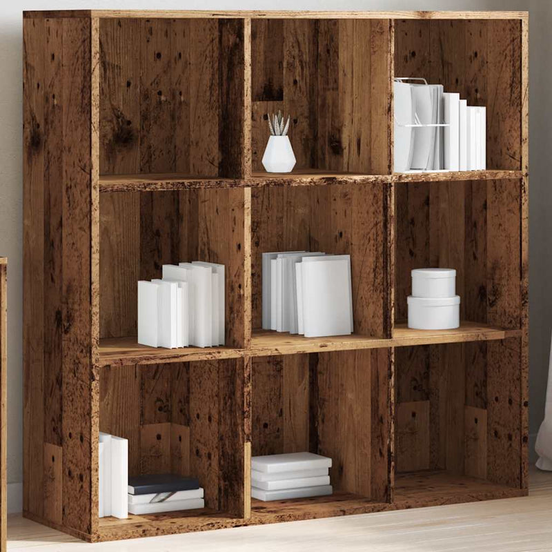 Bibliotecă, lemn vechi, 98x29x97,5 cm