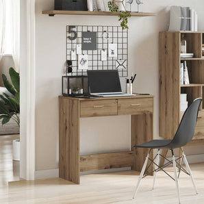 Birou, stejar artizanal, 80x40x75 cm, lemn prelucrat