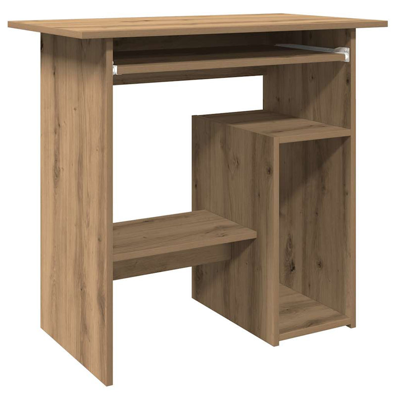 Birou, stejar artizanal, 80x45x74 cm, lemn prelucrat