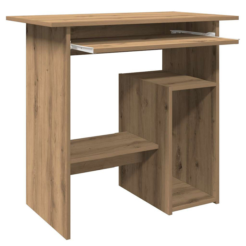 Birou, stejar artizanal, 80x45x74 cm, lemn prelucrat