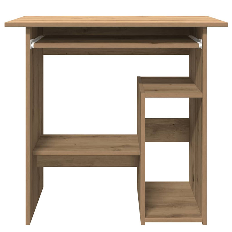 Birou, stejar artizanal, 80x45x74 cm, lemn prelucrat