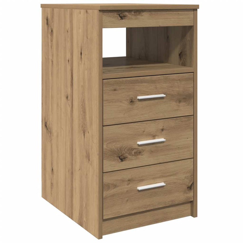 Dulap cu sertar, stejar artizanal, 40x50x76 cm, lemn prelucrat