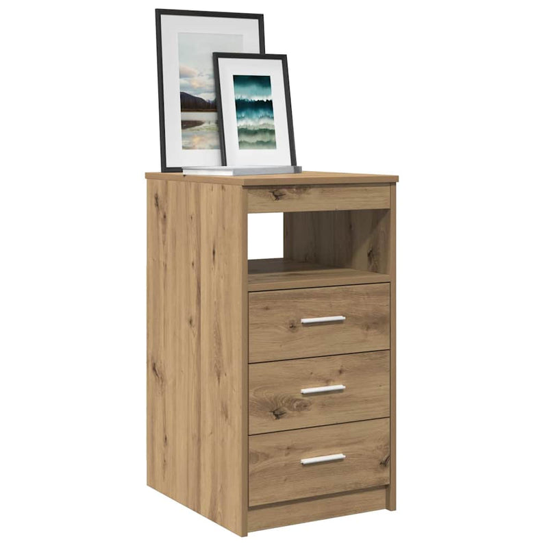 Dulap cu sertar, stejar artizanal, 40x50x76 cm, lemn prelucrat