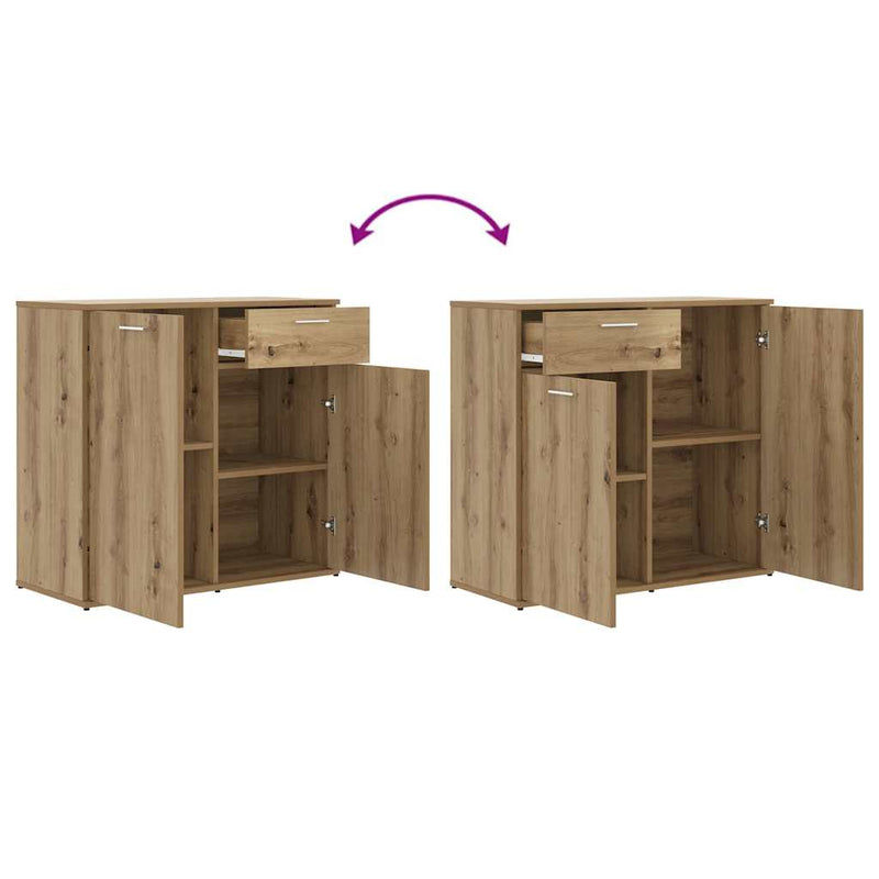 Dulap, stejar artizanal, 80x36x75 cm, lemn prelucrat