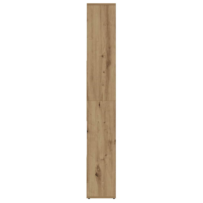Bibliotecă din lemn stratificat, stejar artizanal, 67x24x161 cm