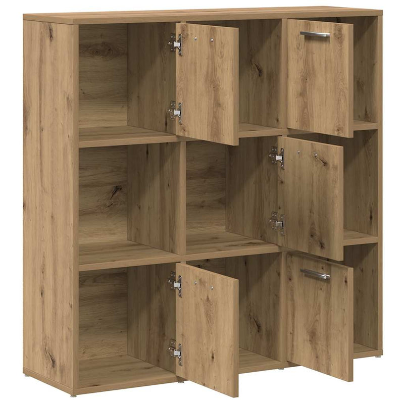 Bibliotecă, stejar artizanal, 90x28x90 cm, lemn prelucrat