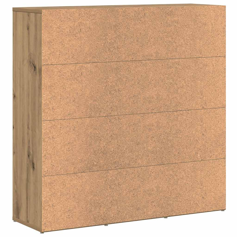 Bibliotecă, stejar artizanal, 90x28x90 cm, lemn prelucrat