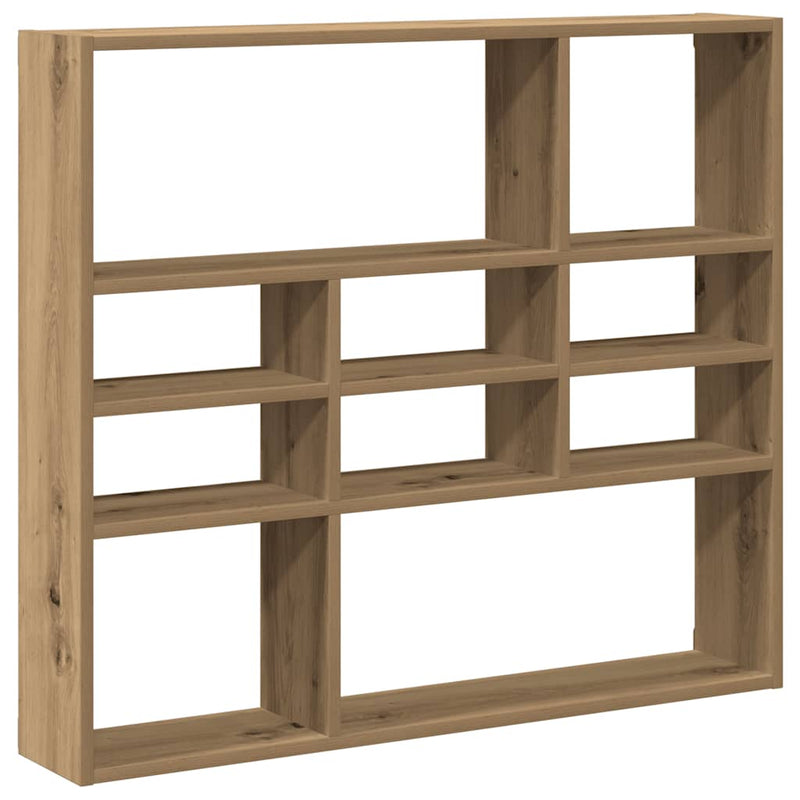 Raft de perete, stejar artizanal, 90x16x78 cm, lemn prelucrat