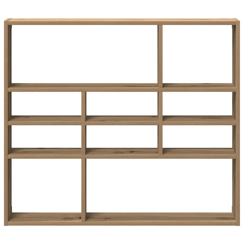 Raft de perete, stejar artizanal, 90x16x78 cm, lemn prelucrat