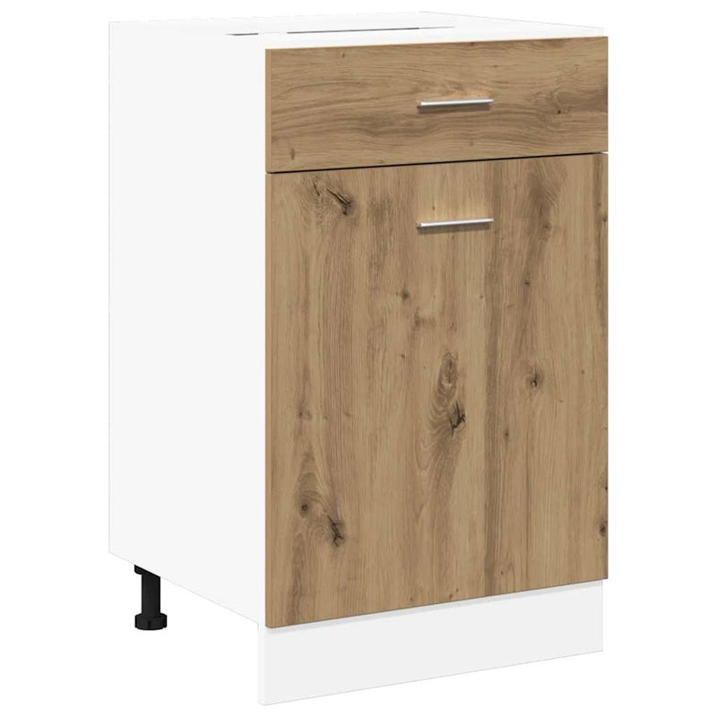 Dulap inferior cu sertar “Lyon” stejar artizanal, 50x46x81,5 cm