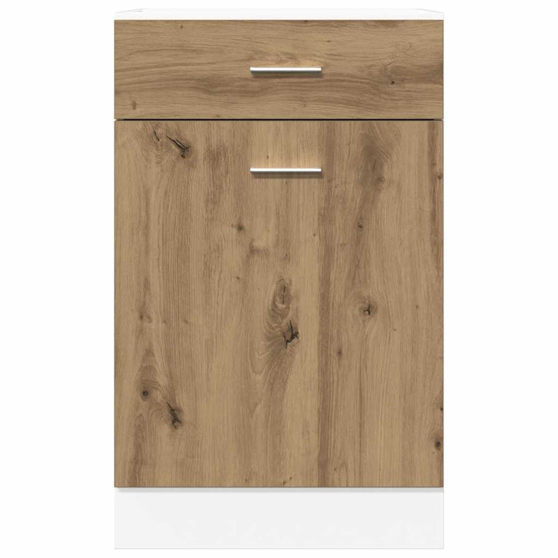 Dulap inferior cu sertar “Lyon” stejar artizanal, 50x46x81,5 cm