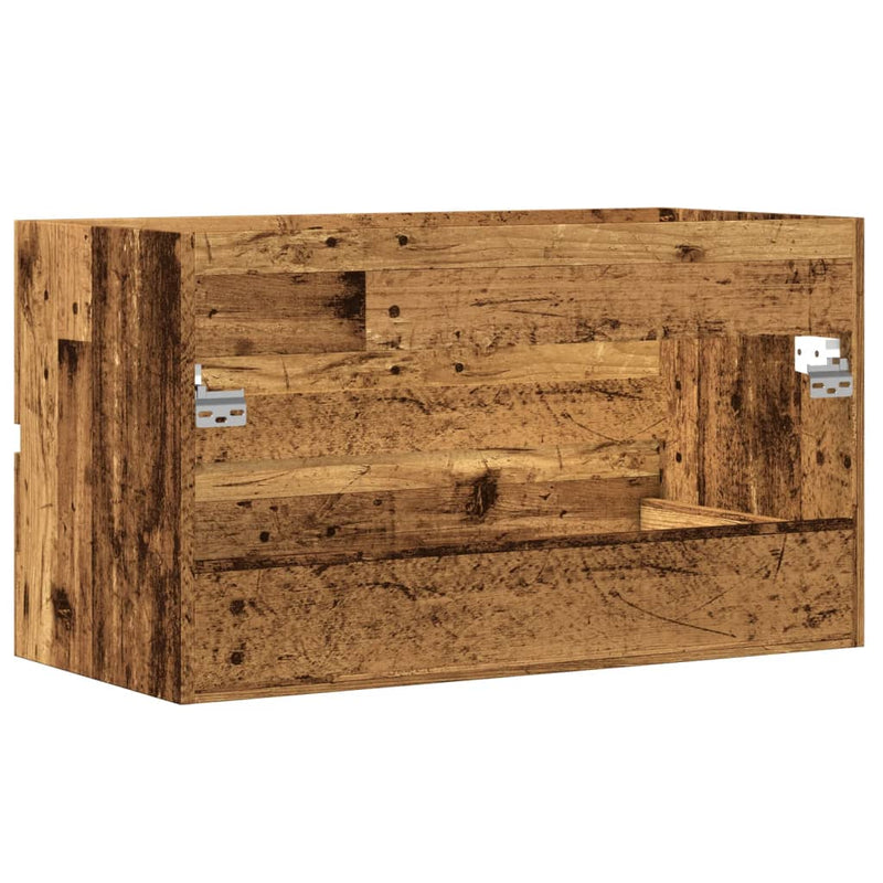 Dulap suspendat de baie lemn vechi 80x38,5x45 cm lemn prelucrat