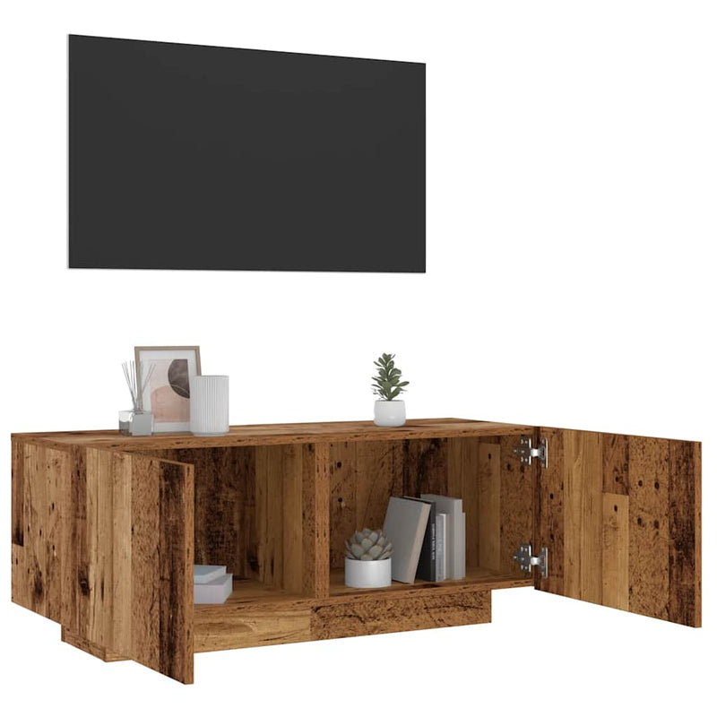 Dulap TV, lemn vechi, 100x35x40 cm, lemn prelucrat