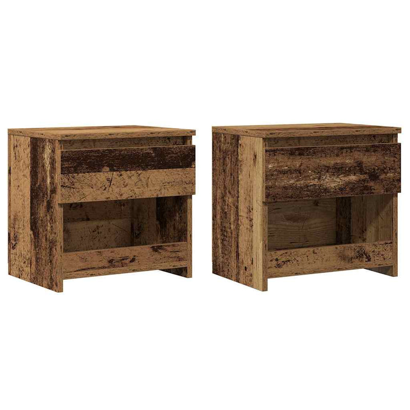 Noptiere 2 buc. Lemn vechi 40x30x39 cm Lemn prelucrat